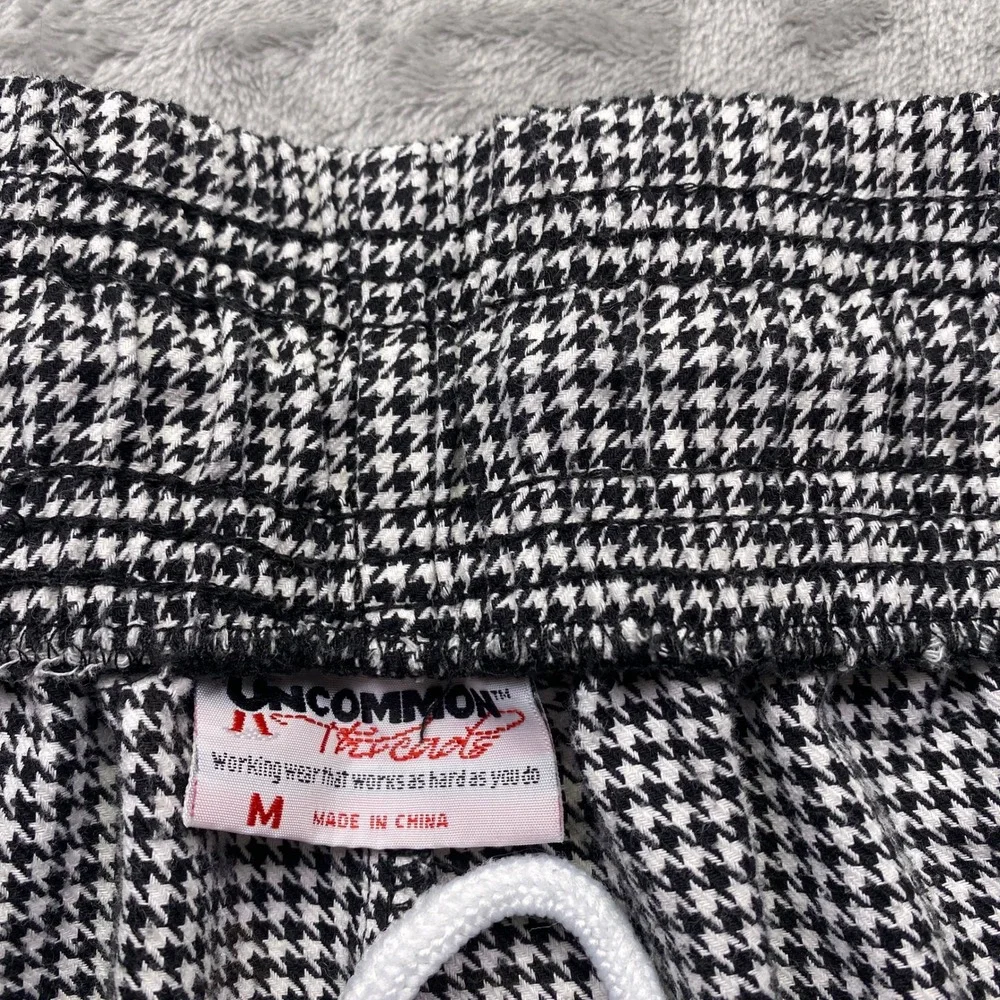 Uncommon Threads Houndstooth Elastic Waist Shorts Black White Style 4000 Mens‎ M